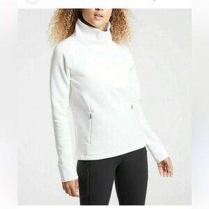 NWOT Athleta Women's Cream Turtleneck Sweater Size M